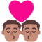 Kiss- Man- Man- Medium Skin Tone emoji on Microsoft